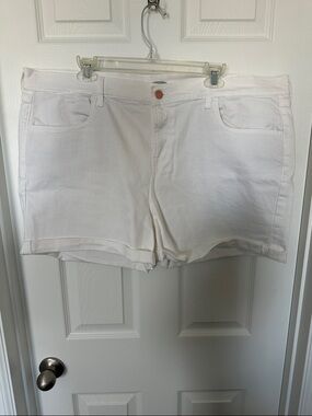 Old Navy White Roll-Hem Denim Shorts